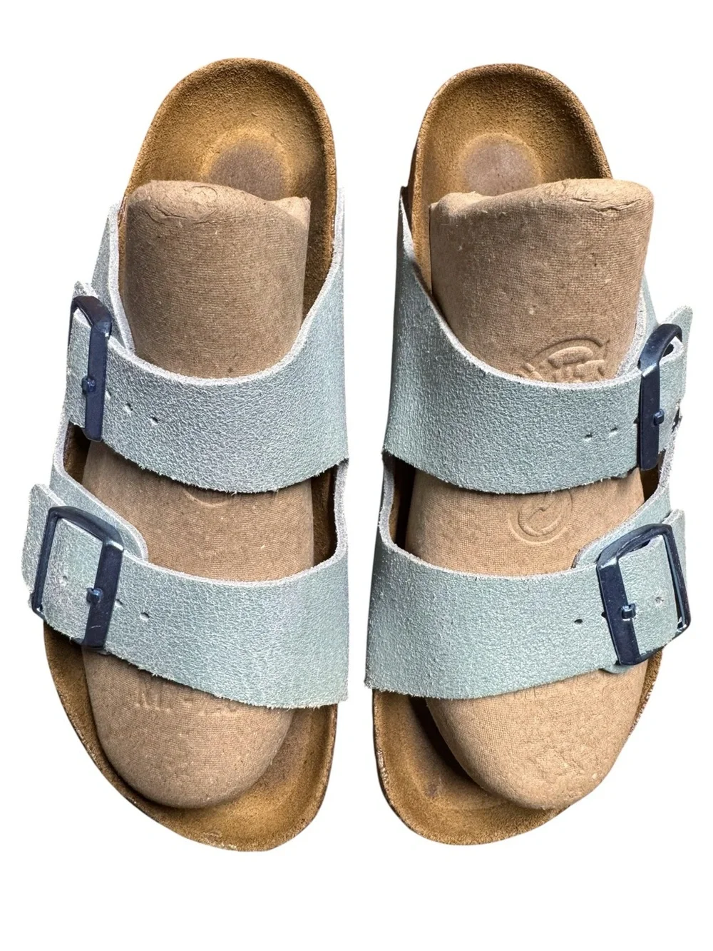 Birkenstock Arizona Washed Metallic Mineral Size 40 US Womens 9 Leather Sandals